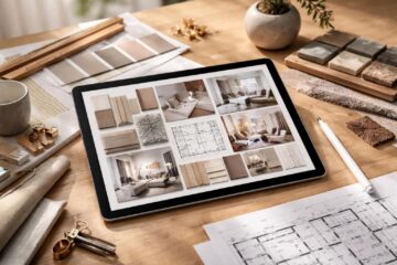 découvrez notre moodboard travaux de home staging, conçu sur tablette tactile en version professionnelle, pour visualiser et planifier vos aménagements avec efficacité et style.