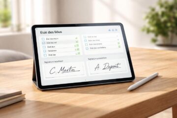 découvrez comment la tablette samsung facilite l'état des lieux en intégrant une check-list interactive et la possibilité de recueillir des signatures électroniques pour un processus rapide et efficace.